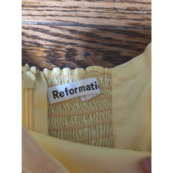 Reformation  Jeune Dress In Yellow Sz 6 - Picture 2 of 4